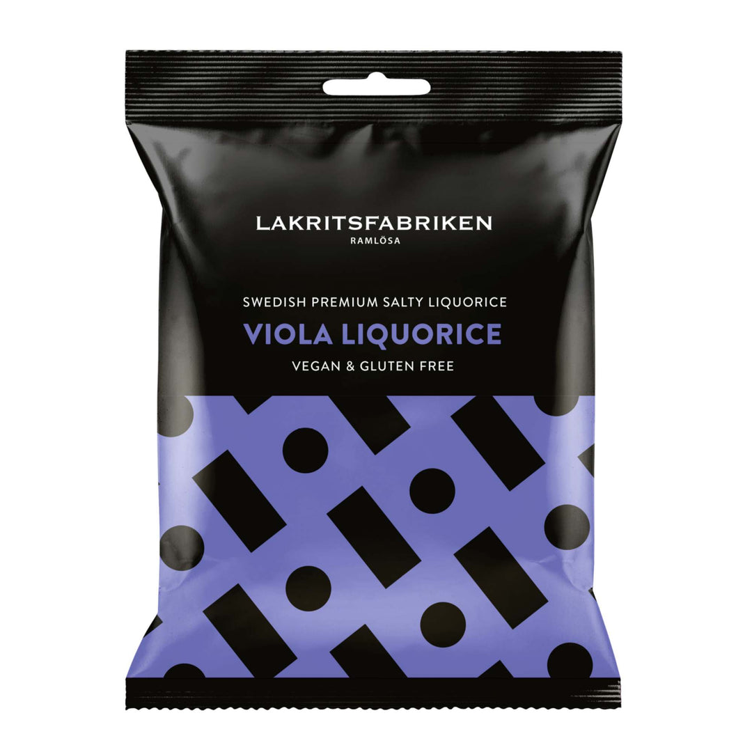 Lakritsfabriken Viola – Soft Voilet Flavoured Black Salt Liquorice
