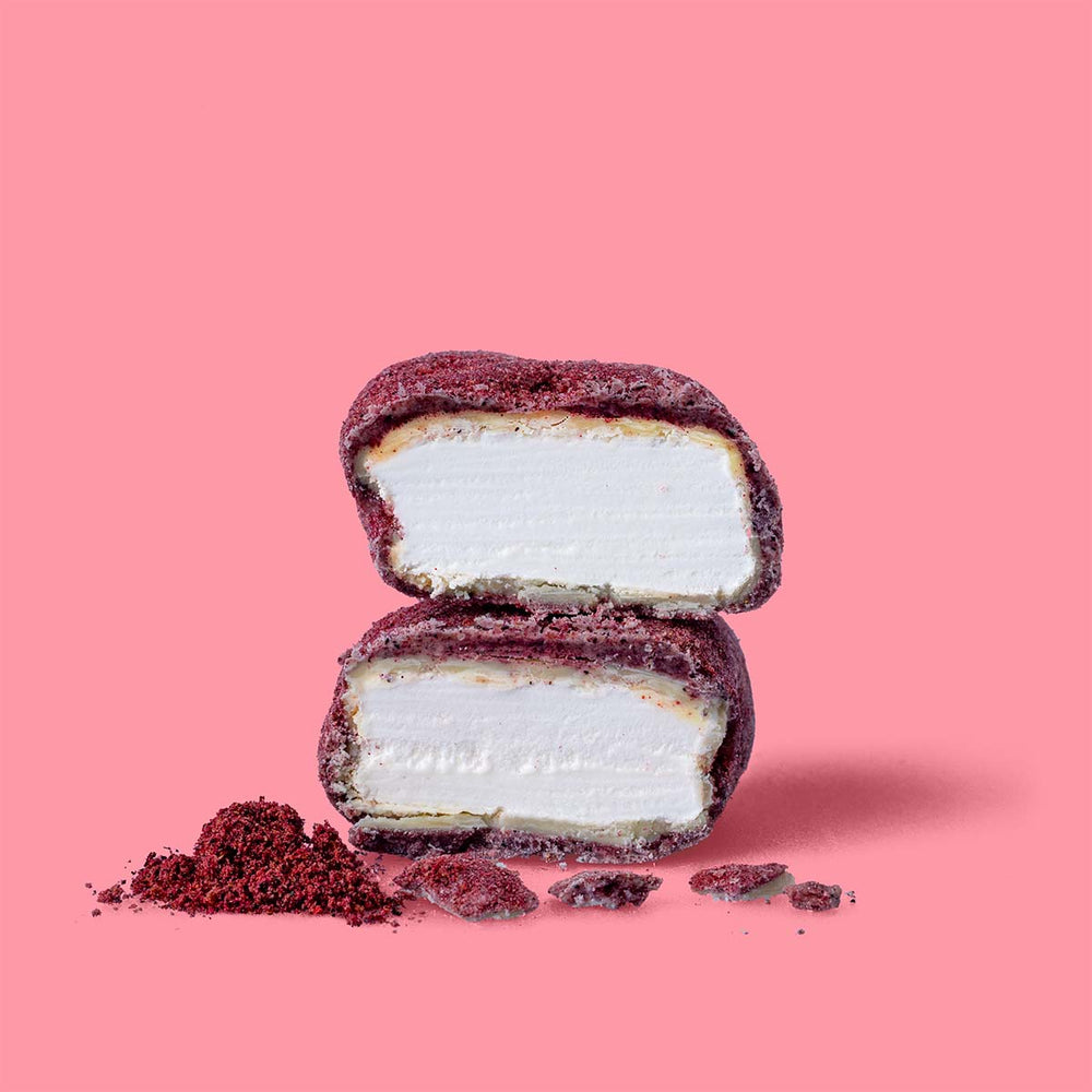Blackcurrant – Organic Vanilla Marshmallows with White Chocolate (90g)