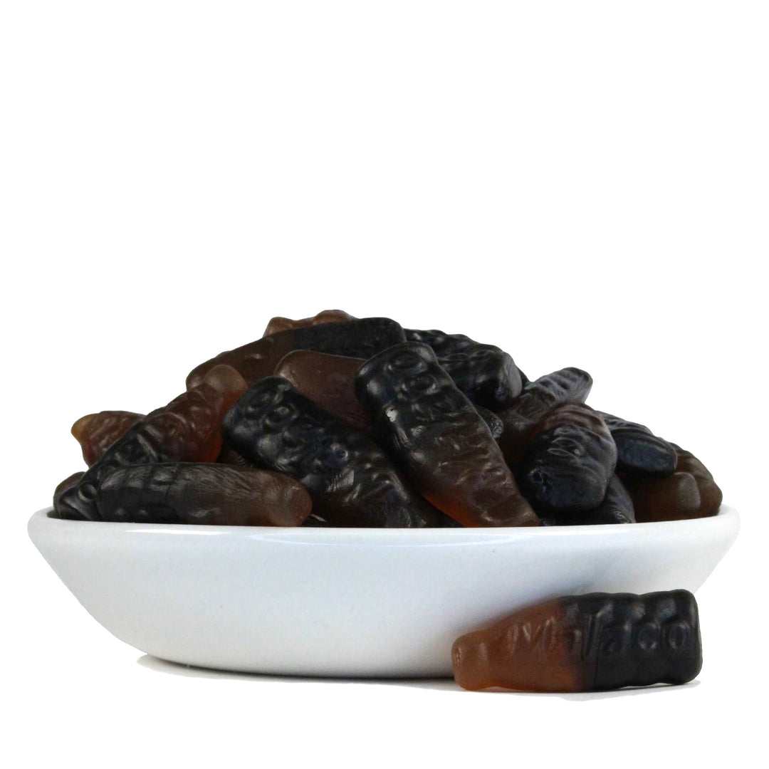 Cola-Lakritsflaska - Swedish Slightly Salty Liquorice & Cola Bottles