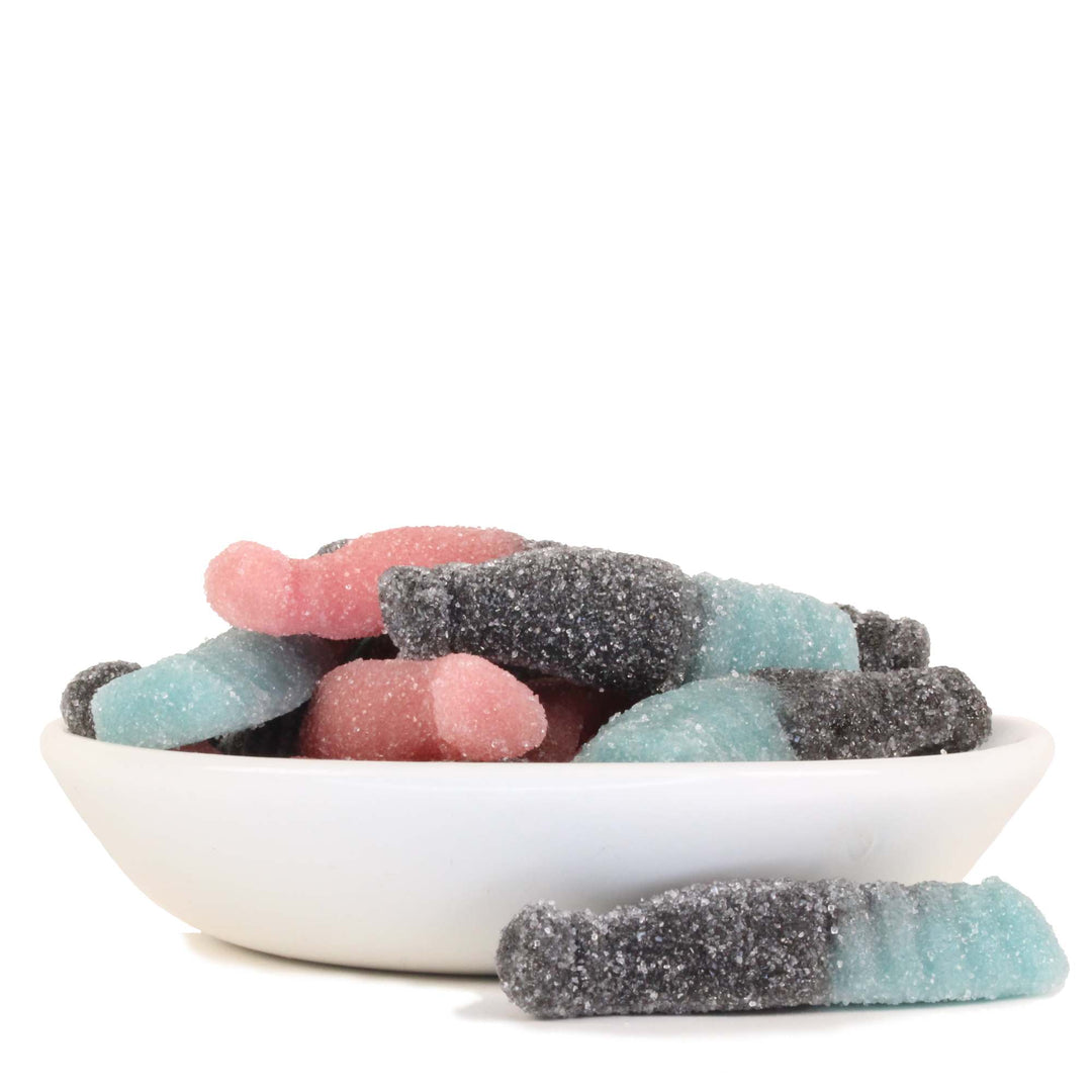 Lutti Bubblizz Liquorice - Sweet, Sour & Salty Bubblegum Flavour Bottles