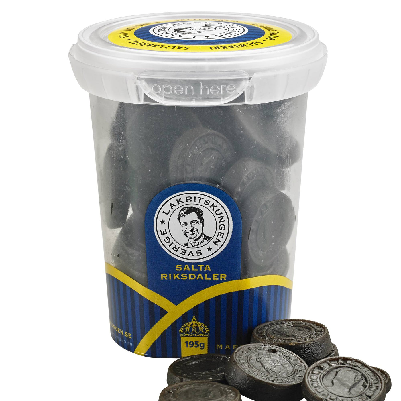Lakritskungen Salta Riksdaler - Salty Swedish Liquorice Coins - 195g