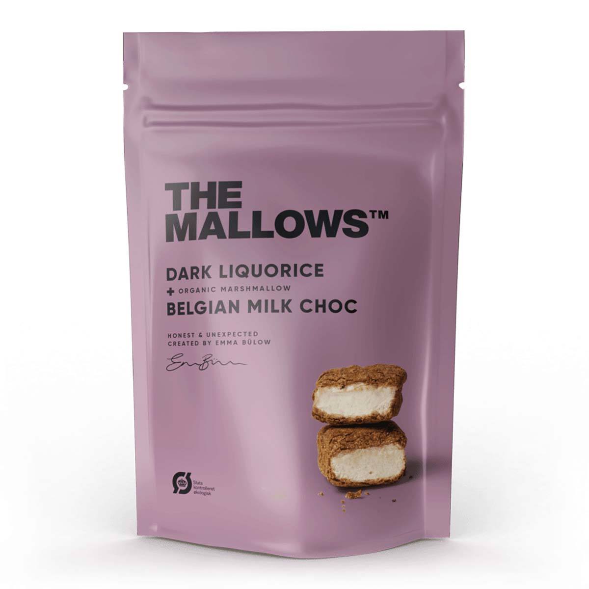 Dark Liquorice - Organic Marshmallow Coated With Liquorice & Belgian Milk Chocolate