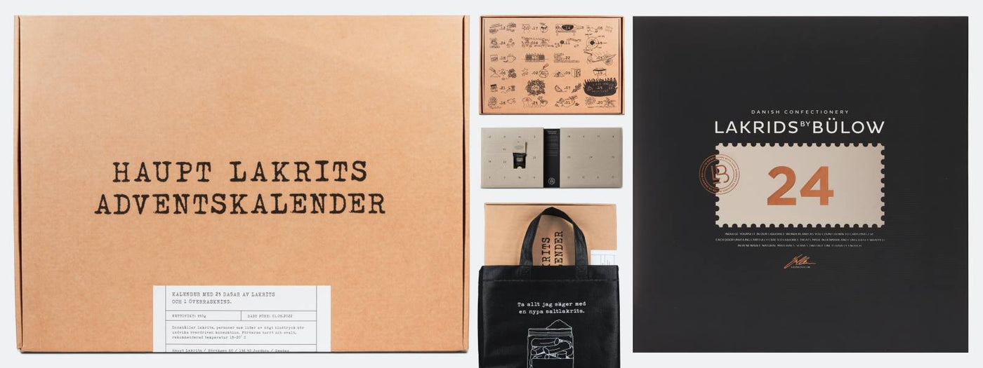 The Worlds best liquorice advent calendars - From Haupt LAkrits and Lakrids by Bulow