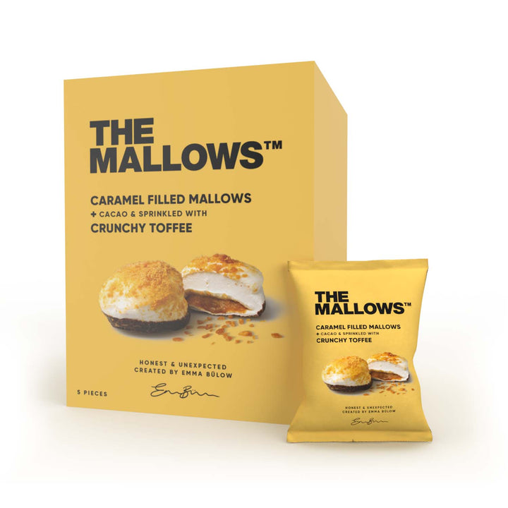 Caramel Filled Mallows - With Cacao & Crunchy Toffee. (5x 11g)