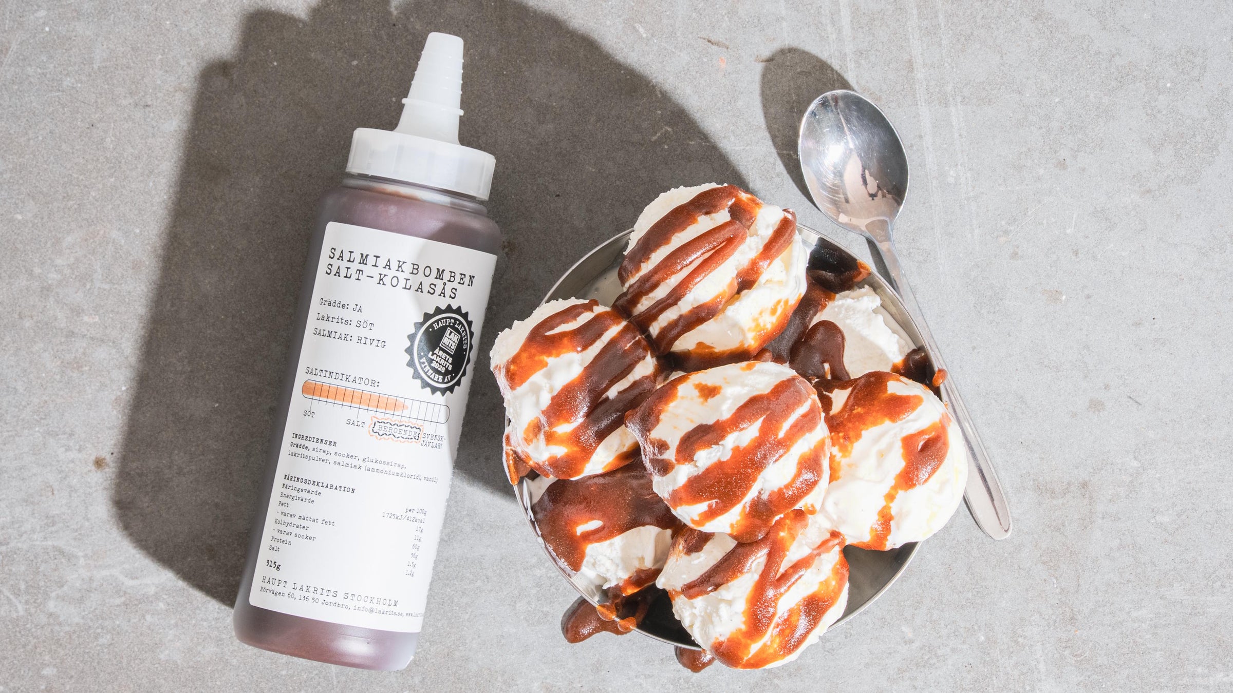 Haupt Lakrits Salmiakbomben Salt-Kolasås - Salt Liquorice & Caramel Sauce