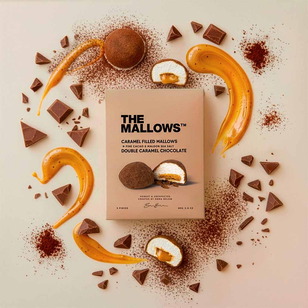 Caramel Filled Mallows - Double Caramel Chocolate (5x 16g)