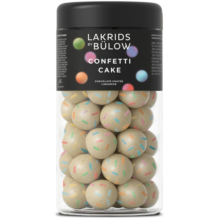Confetti Cake – Swet Liquorice, Creamy White Chocolate & Fruity Flavours