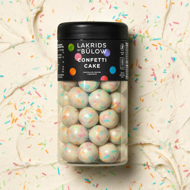 Confetti Cake – Swet Liquorice, Creamy White Chocolate & Fruity Flavours