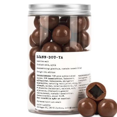 DJANN-DOU-YA ¬ Salt Liquorice, Dark Milk Chocolate, Hazelnut Cream & Roast Hazelnuts