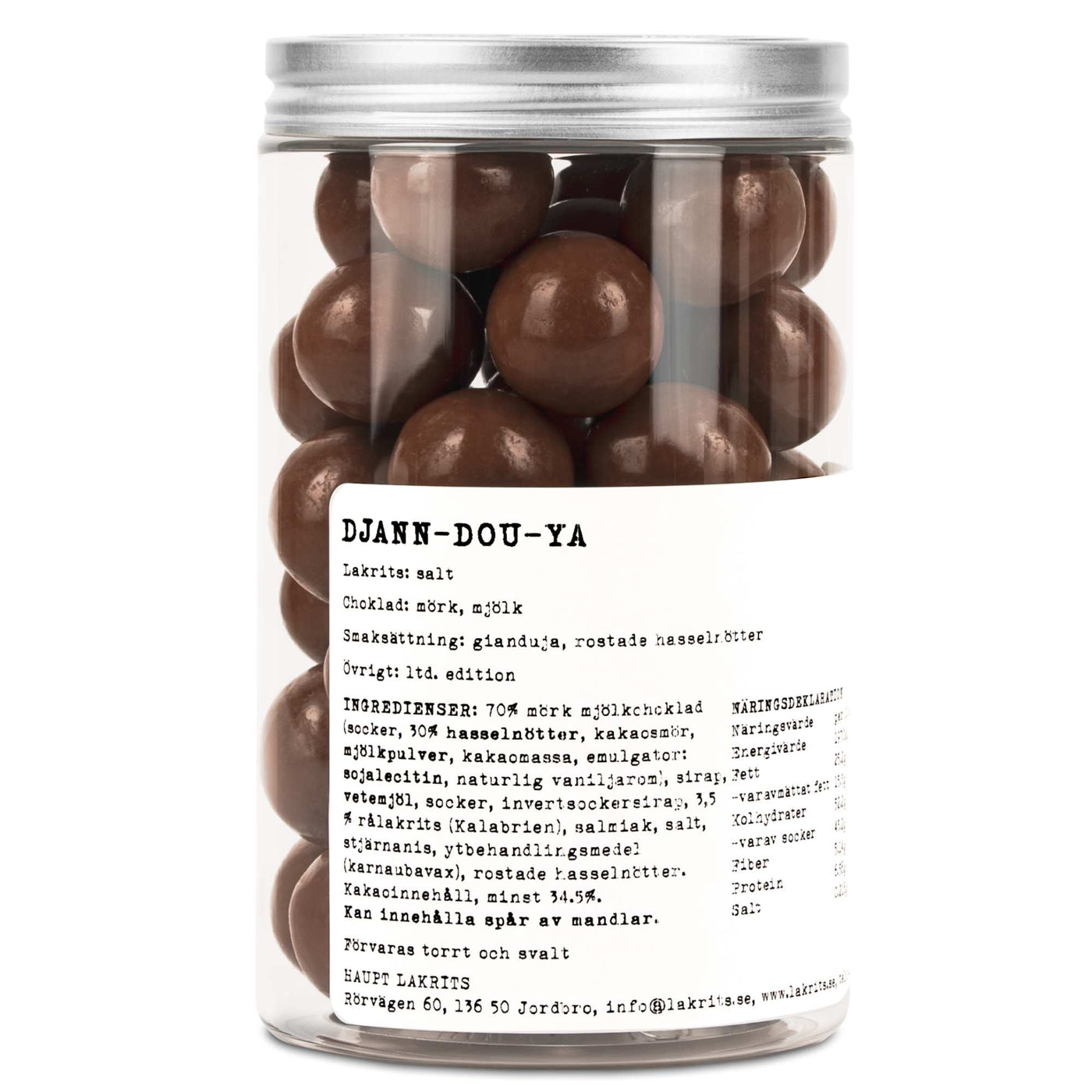 DJANN-DOU-YA ¬ Salt Liquorice, Dark Milk Chocolate, Hazelnut Cream & Roast Hazelnuts