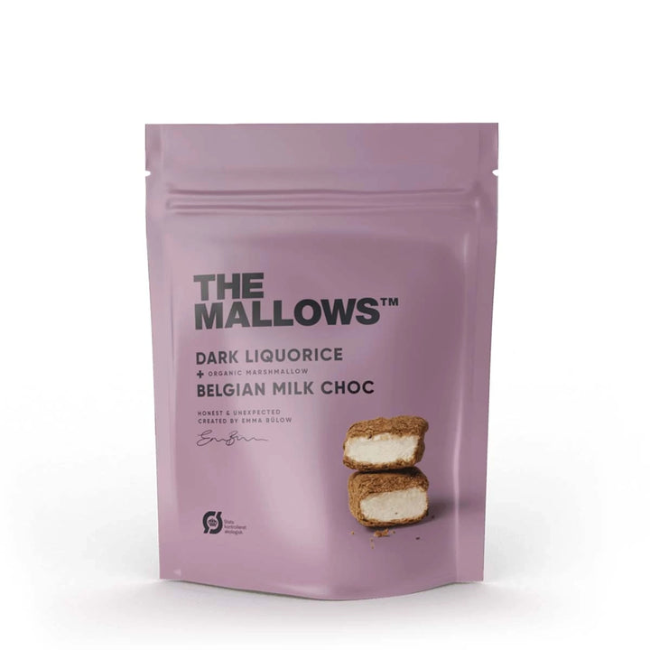 Dark Liquorice - Organic Marshmallow Coated With Liquorice & Belgian Milk Chocolate