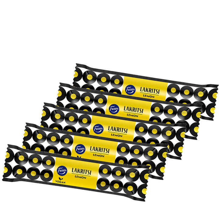 Fazer Lakritsi Lemon Fondant Filled Vegan Black Liquorice Stick (20g)