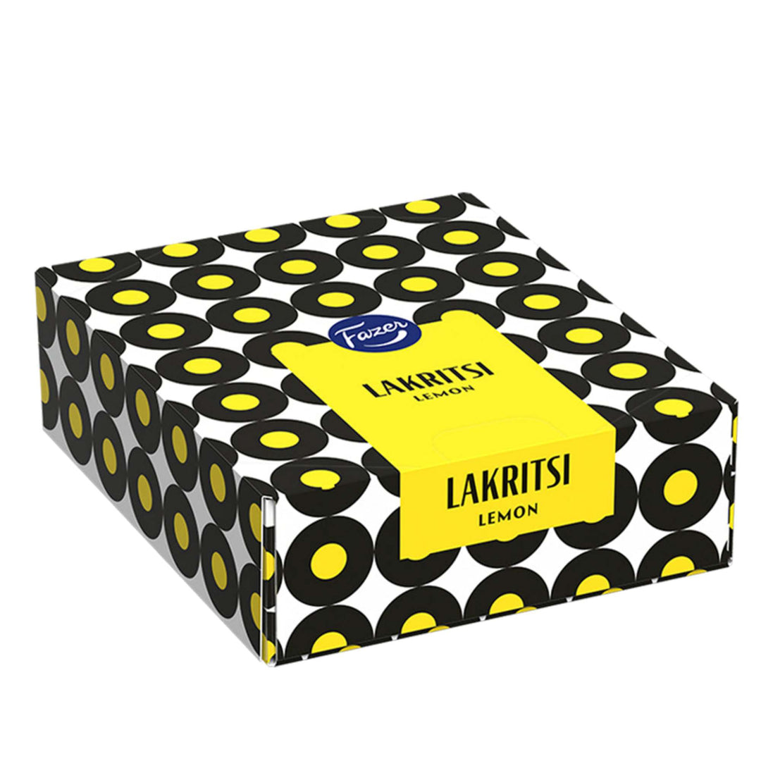 Fazer Lakritsi Lemon Fondant Filled Vegan Black Liquorice Stick (20g)