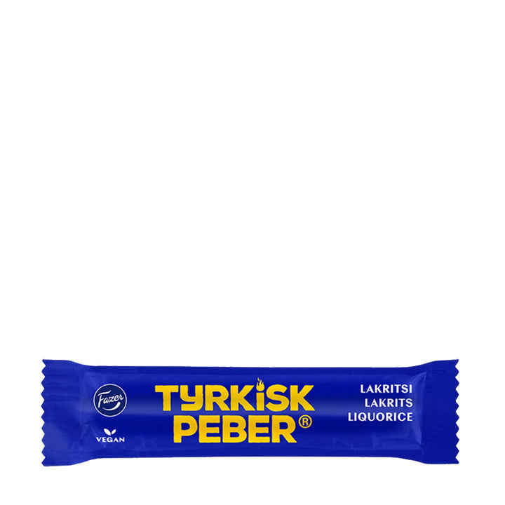 Fazer Lakritsi Tyrkisk Peber - Vegan Black Liquorice Stick (20g)