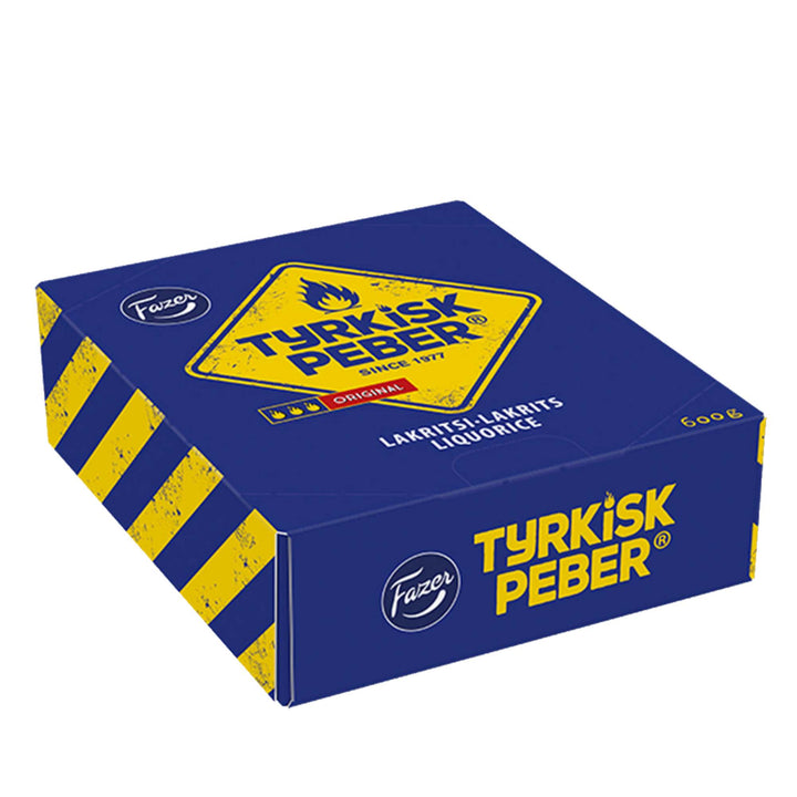Fazer Lakritsi Tyrkisk Peber - Vegan Black Liquorice Stick (20g) - box of 30