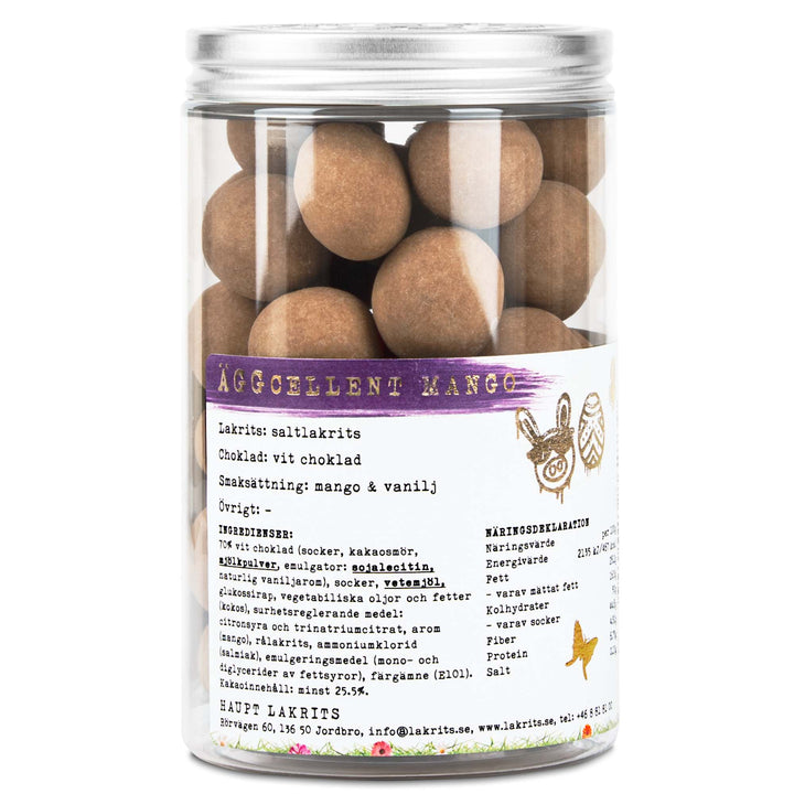 Äggcellent Mango – With White Chocolate, Vanilla & Salted Liquorice