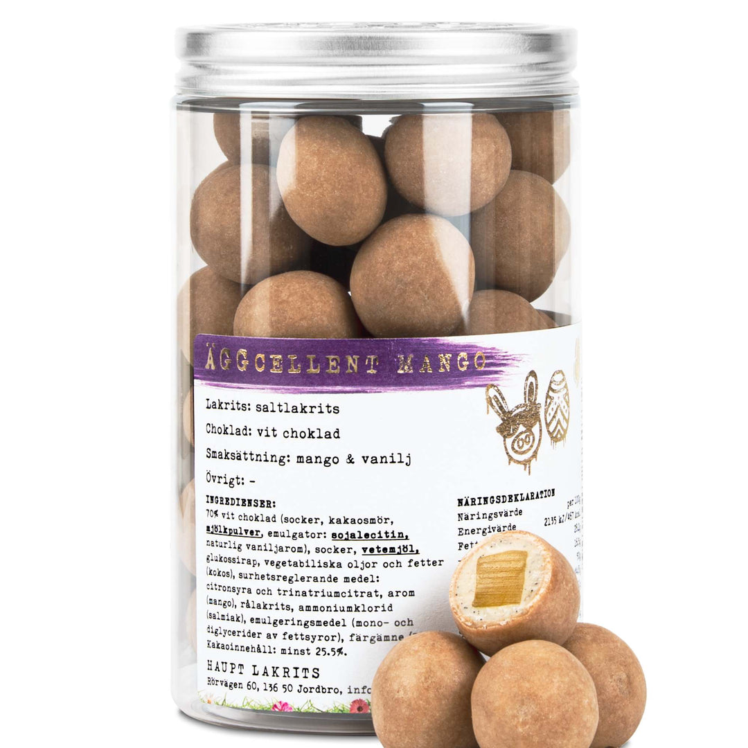 Äggcellent Mango – With White Chocolate, Vanilla & Salted Liquorice