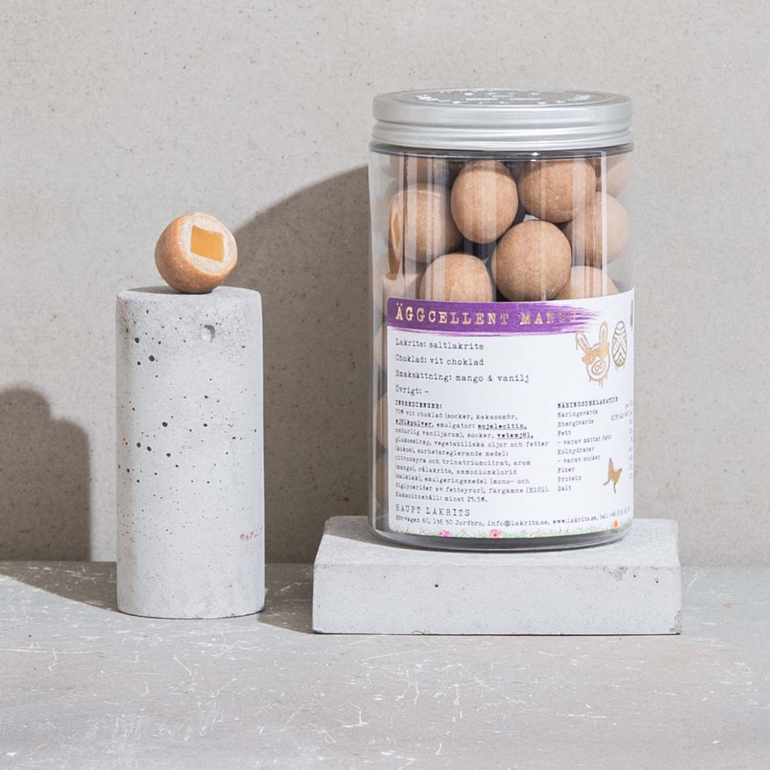 Äggcellent Mango – With White Chocolate, Vanilla & Salted Liquorice