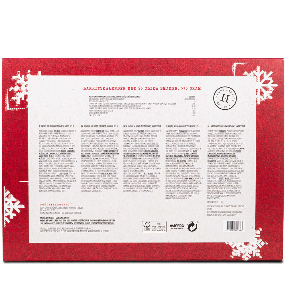 Haupt Lakrits 2025 Liquorice Advent Calendar