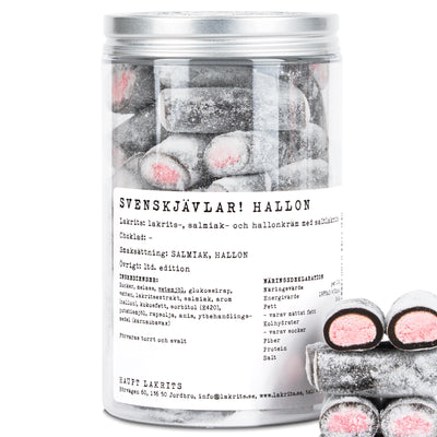 Haupt Lakrits Svenskjävlar Hallon - Extreme Salt Liquorice & Raspberry