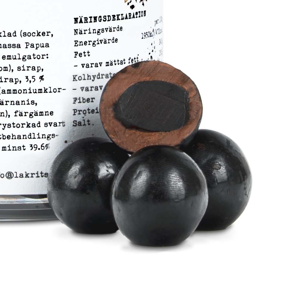 Haupt Lakrits Hederstryfflar – Salt Liquorice, Dark Chocolate & Black Truffle