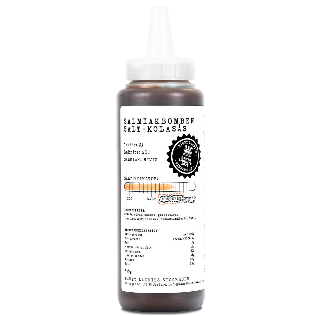 Haupt Lakrits Salmiakbomben Salt-Kolasås - Salt Liquorice & Caramel Sauce