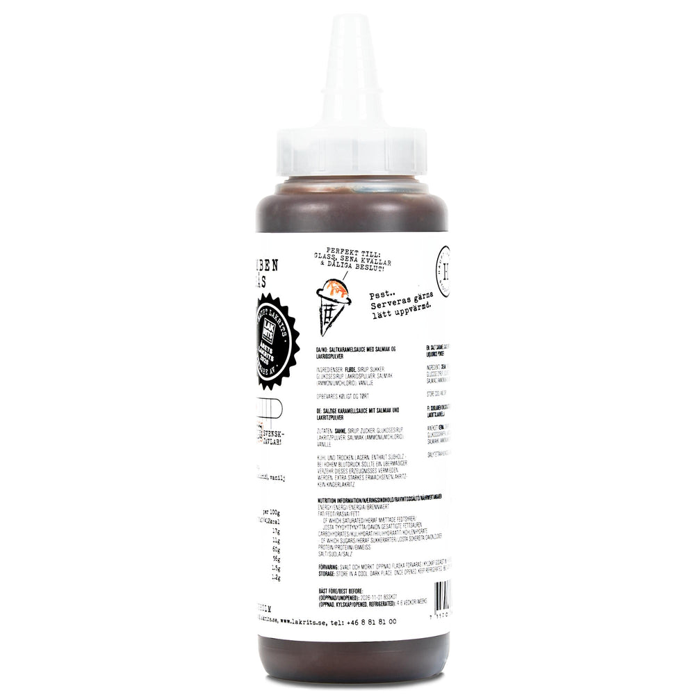 Haupt Lakrits Salmiakbomben Salt-Kolasås - Salt Liquorice & Caramel Sauce
