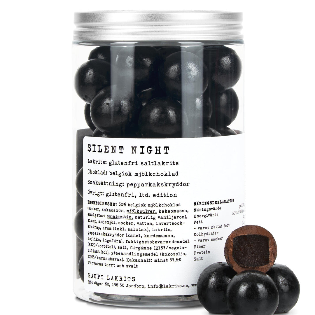 Haupt Lakrits Silent Night – Salty Liquorice, Belgian Milk Chocolate & Gingerbread Spices
