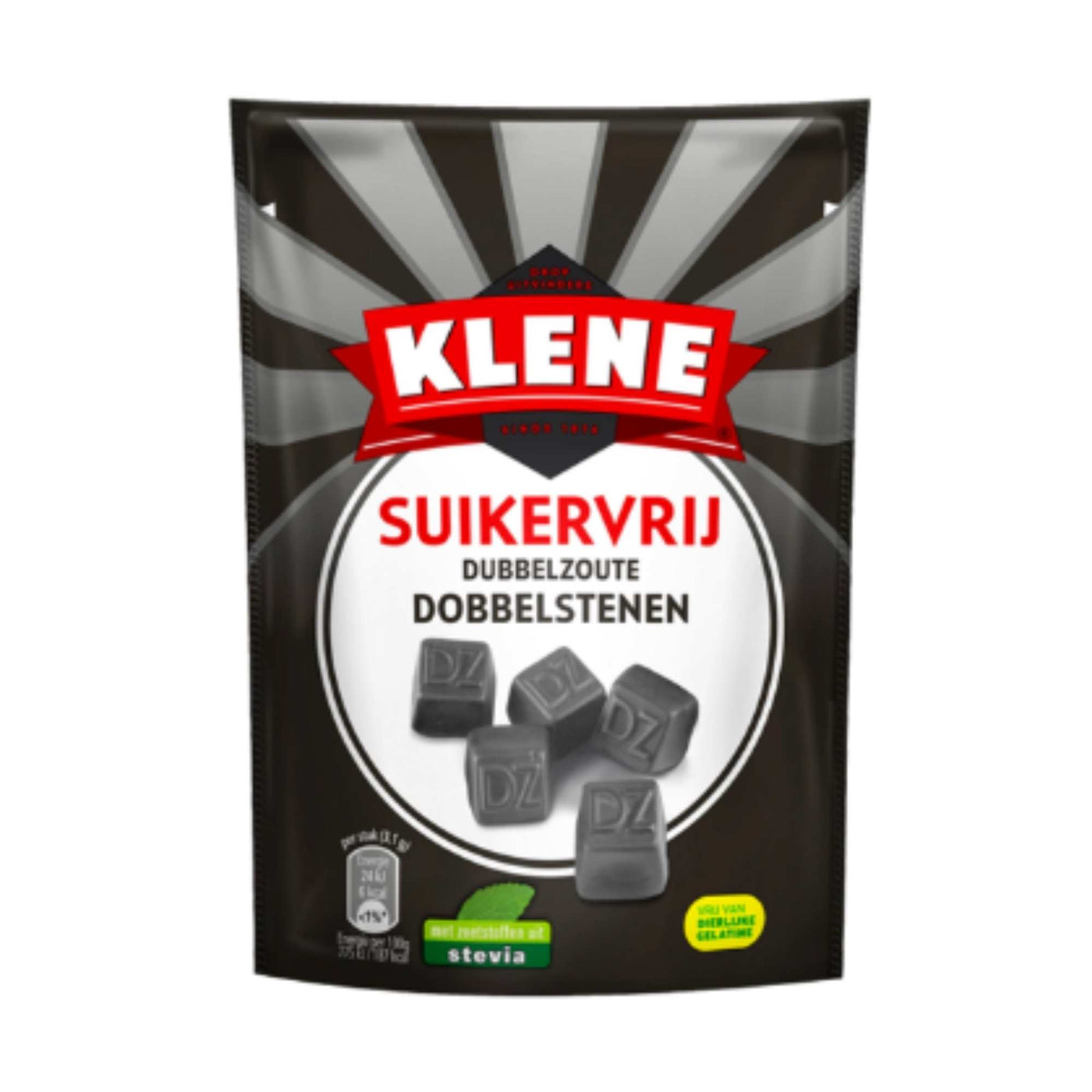 Klene Dobbelstenen - Sugar Free Double Salt Dutch Liquorice Dice
