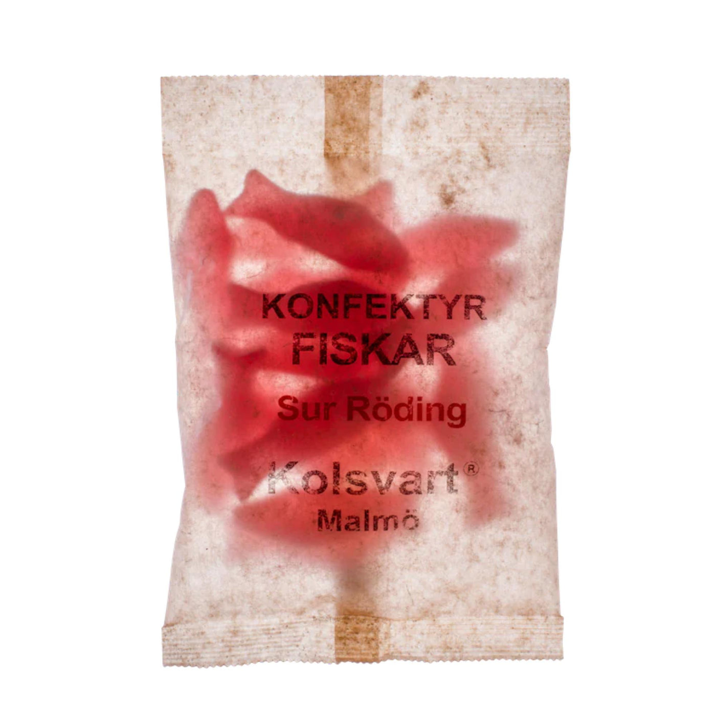 Kolsvart Lakrits Sur Röding – Sour Vegan & Gluten Free Raspberry Fish