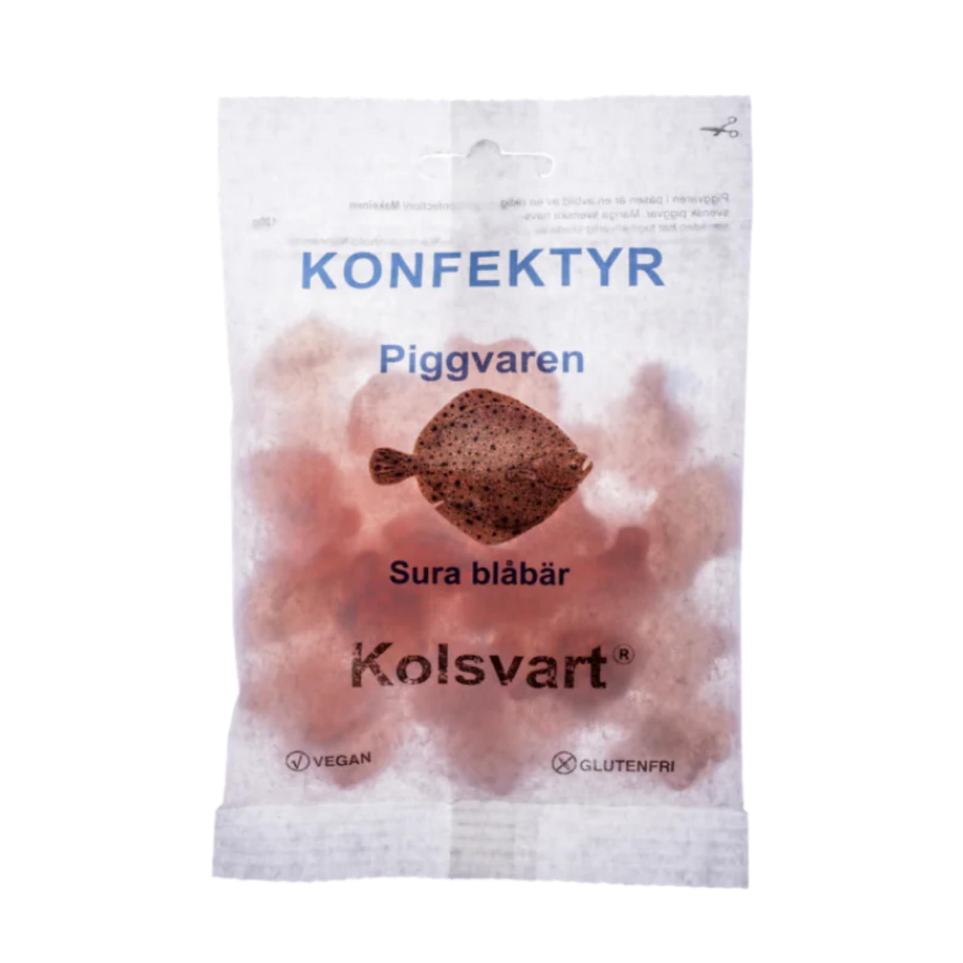 Kolsvart Lakrits Piggvaren – Swedish Vegan Sour Blueberry Gums