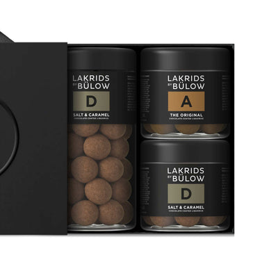 Lakrids DAD Giftbox - D (Salt & Caramel) & A (Original) Chocolate & Liquorice