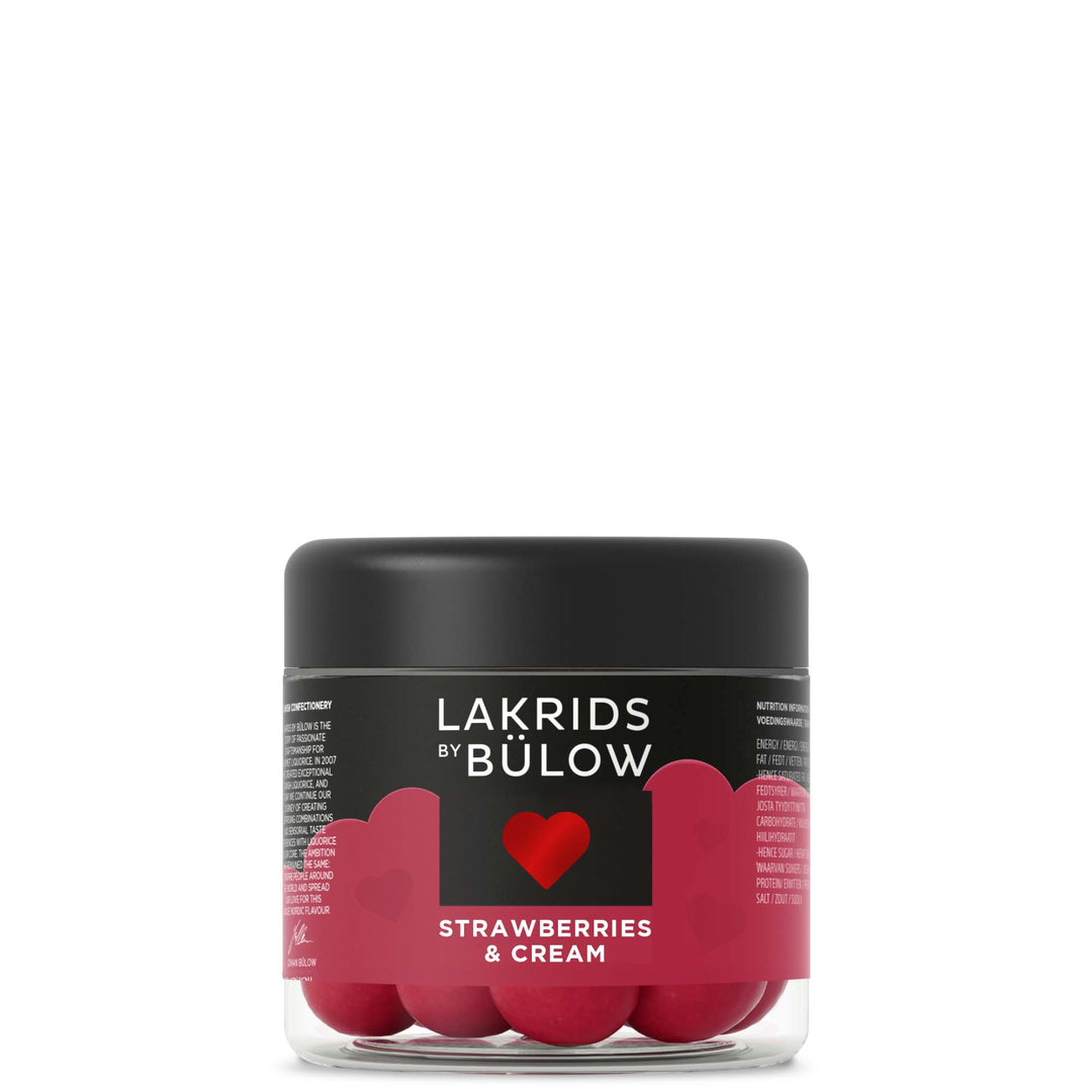 Lakrids LOVE Strawberries & Cream - White Chocolate Coated Liquorice