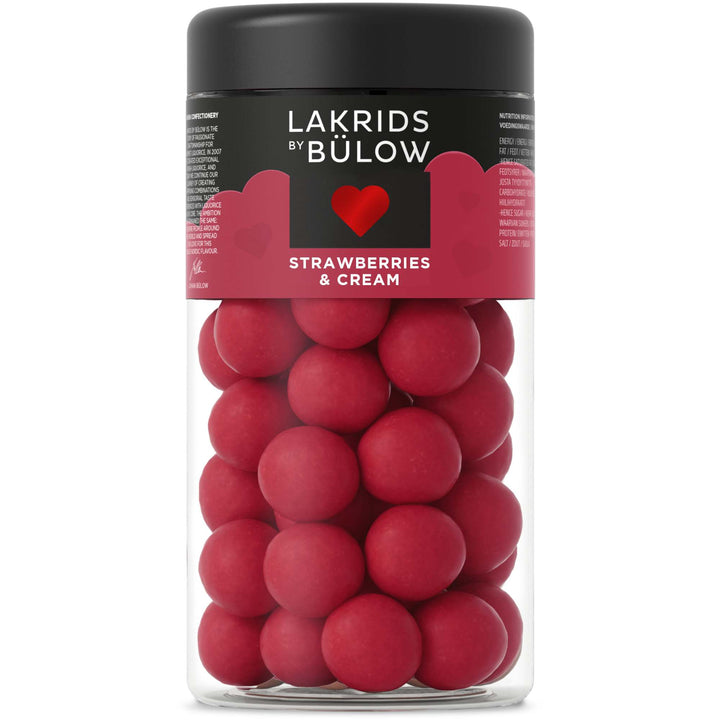 Lakrids LOVE Strawberries & Cream - White Chocolate Coated Liquorice