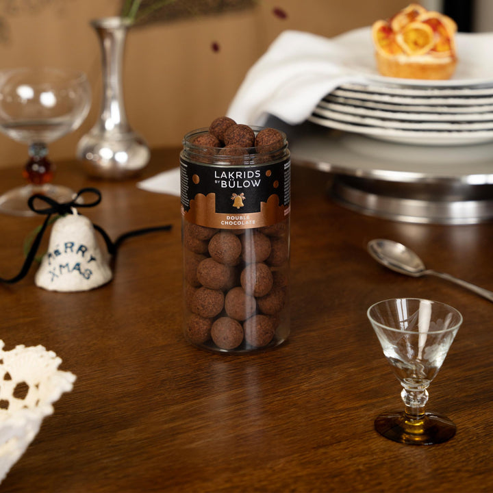 Lakrids Double Chocolate – Liquorice Coated in Dulce Chocolate & Crunchy Cocoa Nibs