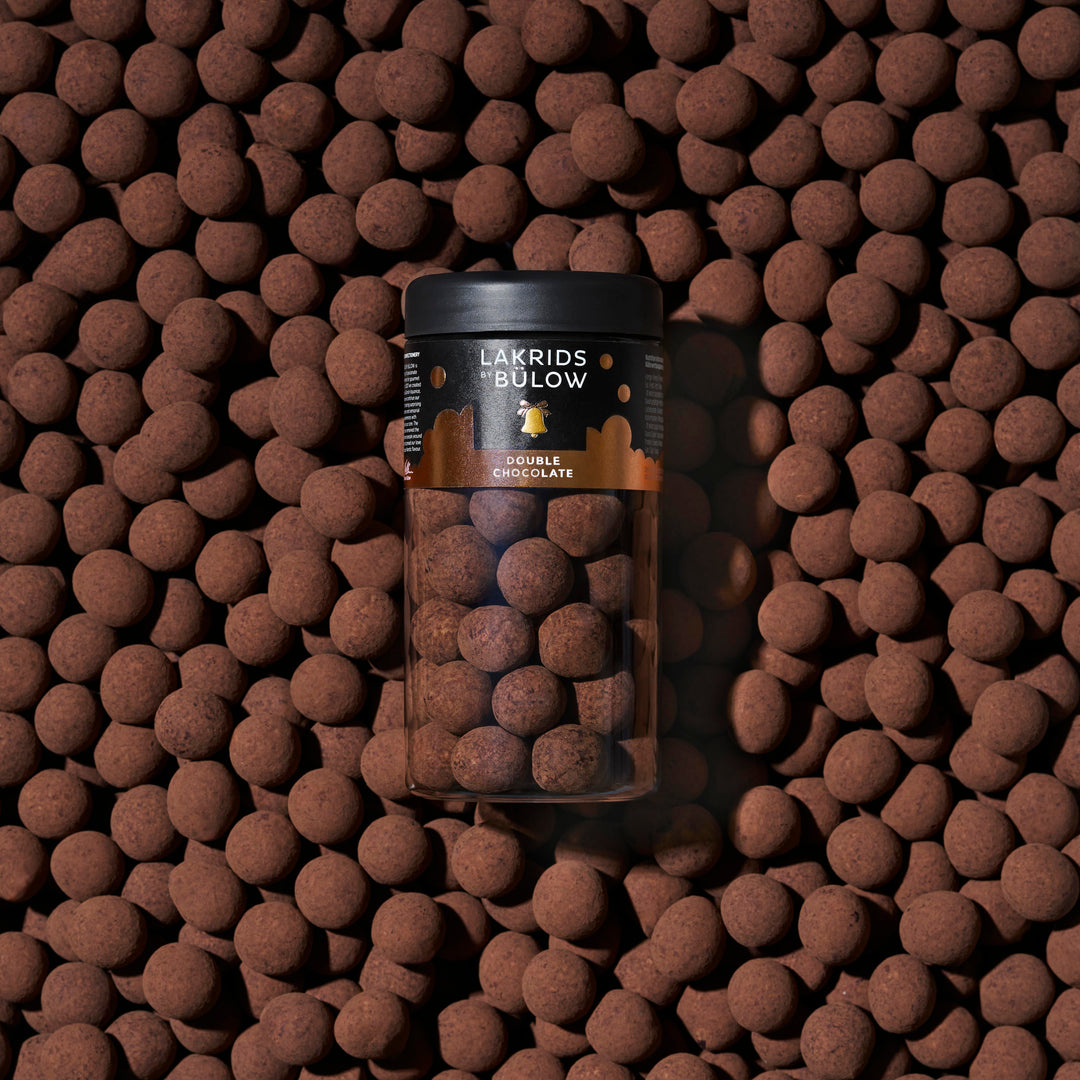 Lakrids Double Chocolate – Liquorice Coated in Dulce Chocolate & Crunchy Cocoa Nibs