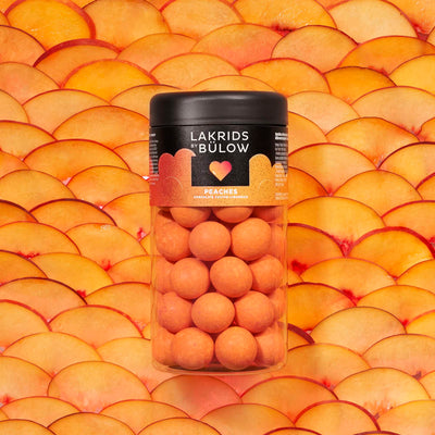 Lakrids LOVE Peaches - Sweet Liquorice, White Chocolate & Crunchy Fruit Shell