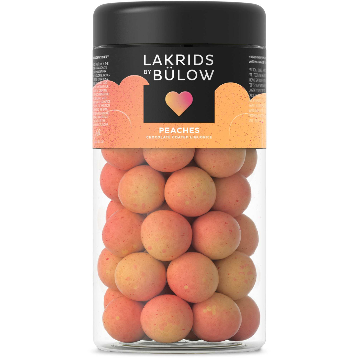 Lakrids LOVE Peaches - Sweet Liquorice, White Chocolate & Crunchy Fruit Shell