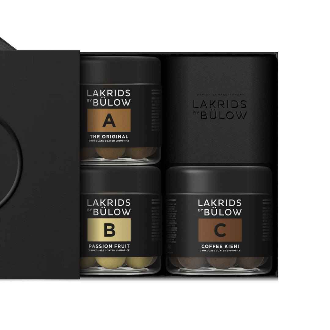Lakrids Original, Passion Fruit & Coffee Kieni Liquorice Gift Set-Lakrids by Bülow-Lakrids by Bülow