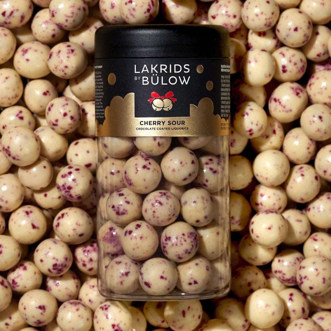 Lakrids Sour Cherry – White Chocolate & Cherry Coated Sweet Liquorice
