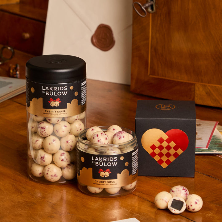 Lakrids Sour Cherry – White Chocolate & Cherry Coated Sweet Liquorice