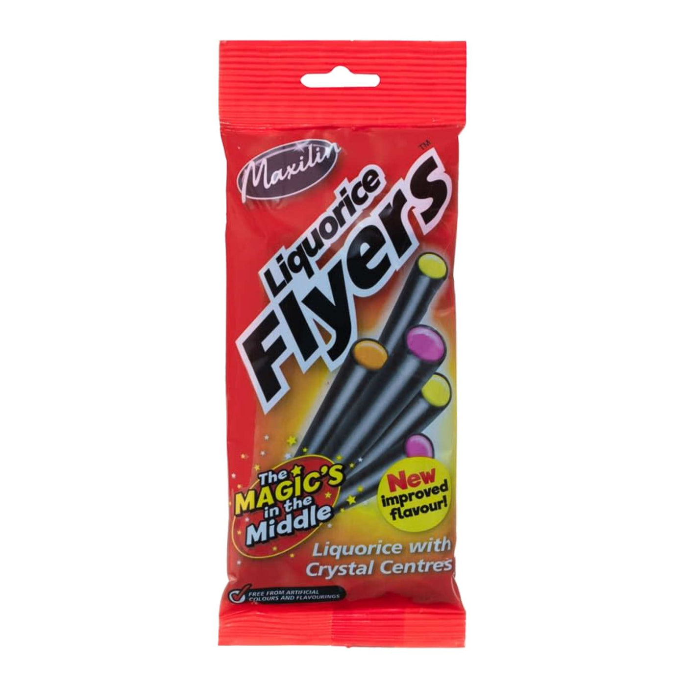 Maxilin Classic Flyers – Liquorice Tubes With Fruity Sherbet Crystals