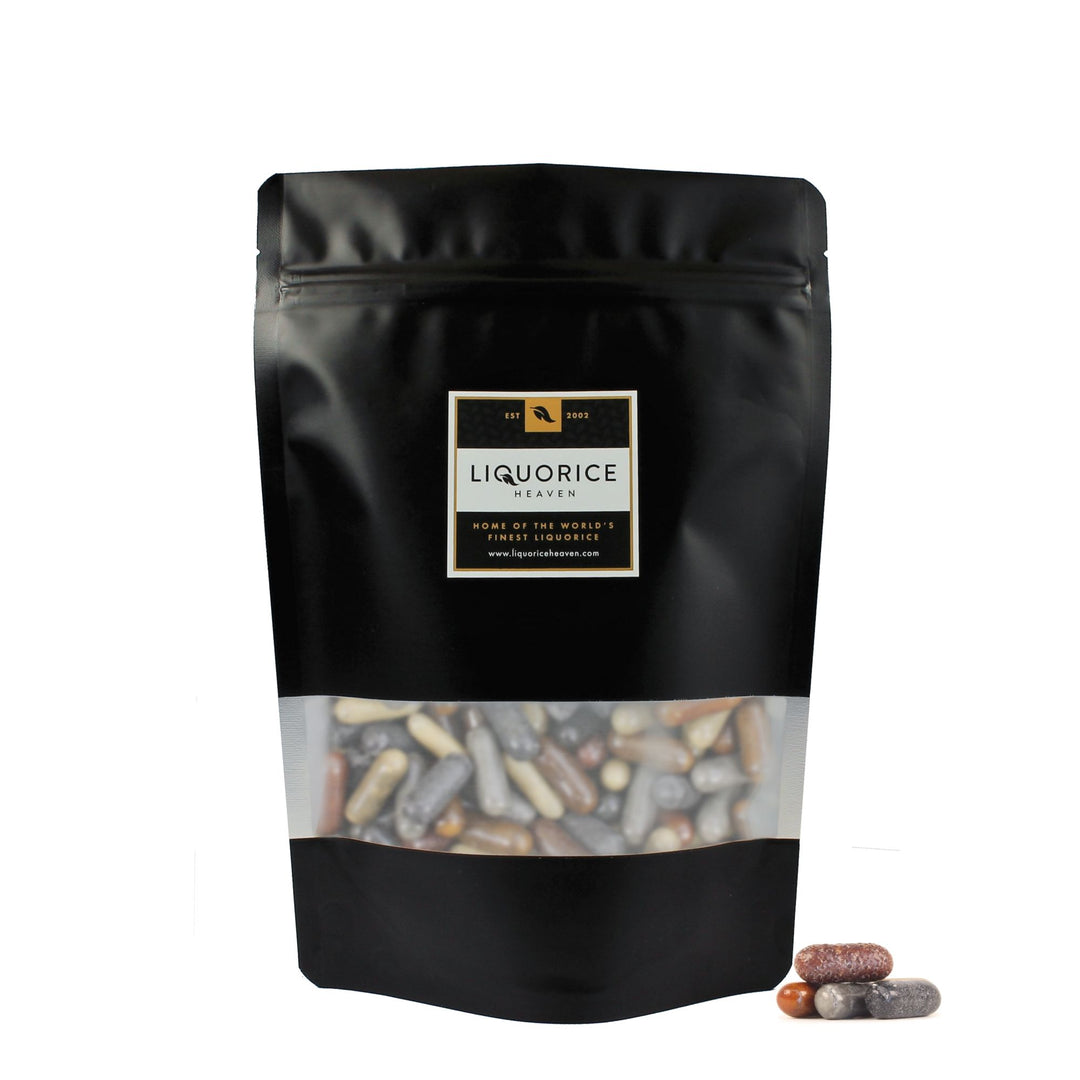 Meenk Luxe Dropstaafjes – Salmiak Coated Comfits with a Sweet Liquorice Core