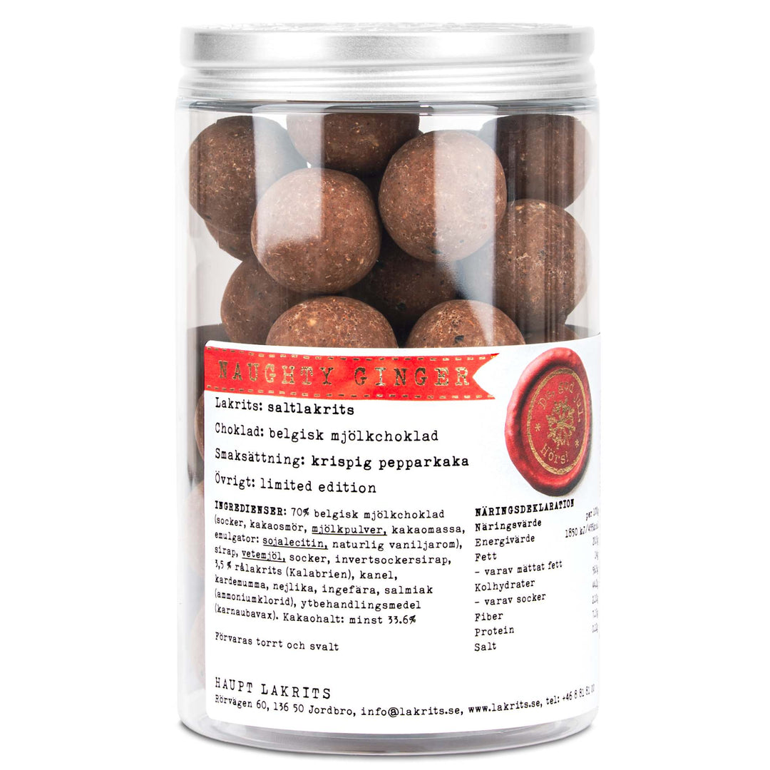 Naughty Ginger – Salt Liquorice, Milk Chocolate & Crunchy Gingerbread