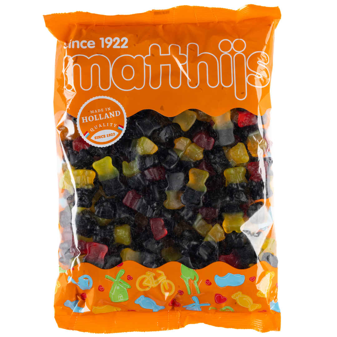 Matthijs Neon Bears - Dutch Liquorice & Fruit Gums