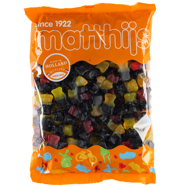 Matthijs Neon Bears - Dutch Liquorice & Fruit Gums