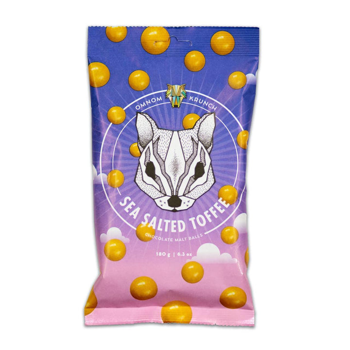 Omnom Krunch Sea Salted Toffee - White Chocolate Covered Malt Balls