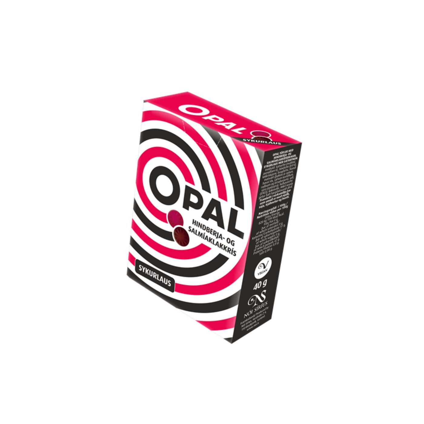 Opal Red & Black Sugar Free - Salmiak & Raspberry Liquorice Pastilles