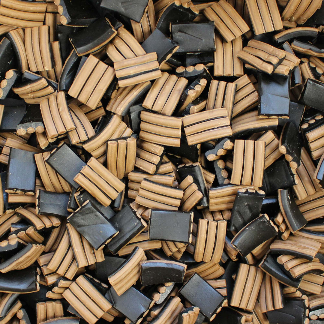 Chocolate Flavoured Sweet Black Liquorice Stripes