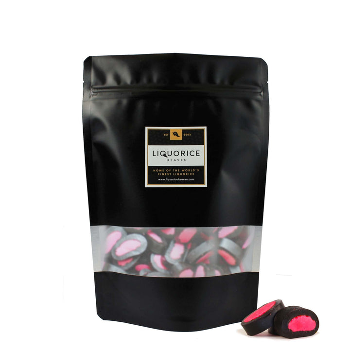 Porvoon Lakritsi Giant Strawberry Flavoured Sweet Black Liquorice Bites